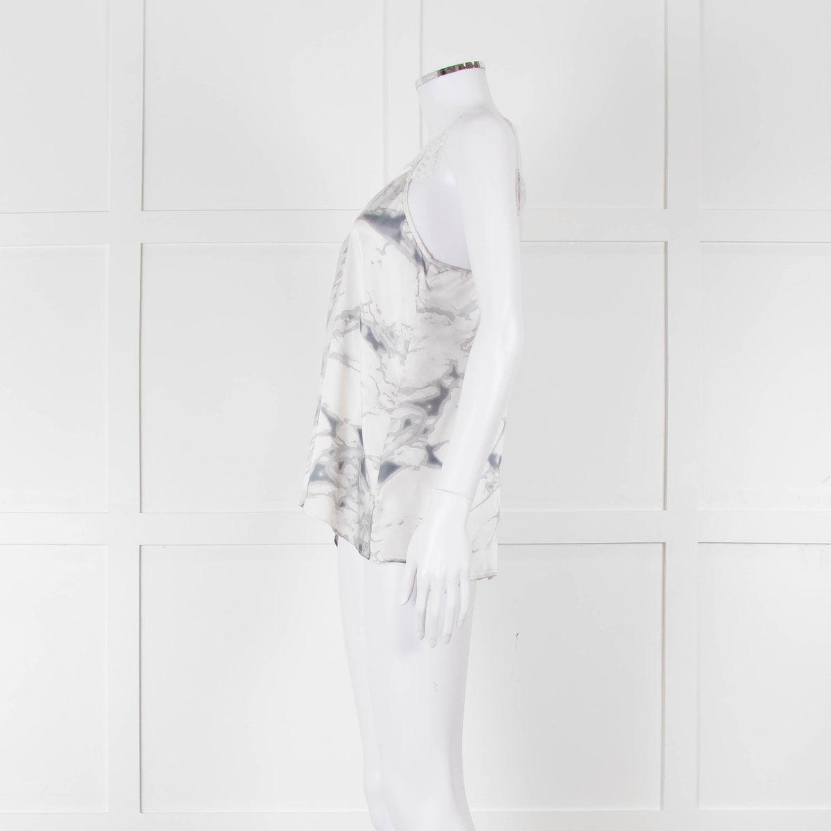 Cami NYC Grey Marble Look Silk Camisole