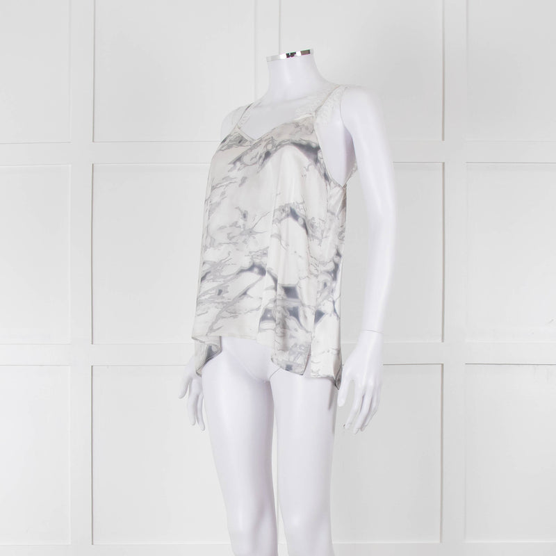 Cami NYC Grey Marble Look Silk Camisole
