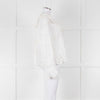 See By Chloe Cream Broderie Cotton Frill Neck Blouse