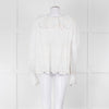 See By Chloe Cream Broderie Cotton Frill Neck Blouse