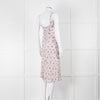 Isabel Marant White Midi Dress with Pink Flower Print