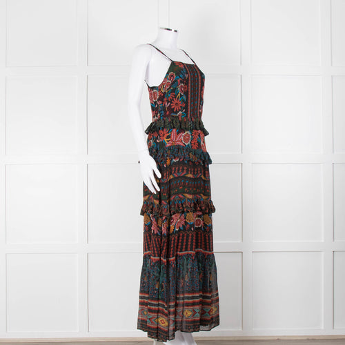 Farm Rio Fruit Paradise Tiered Maxi Dress