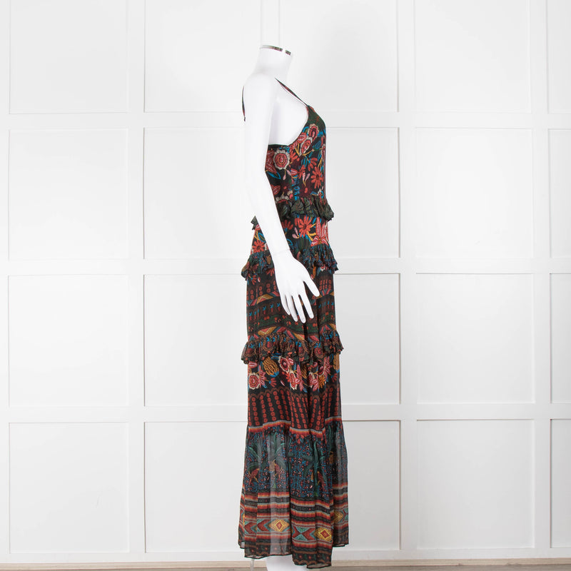 Farm Rio Fruit Paradise Tiered Maxi Dress