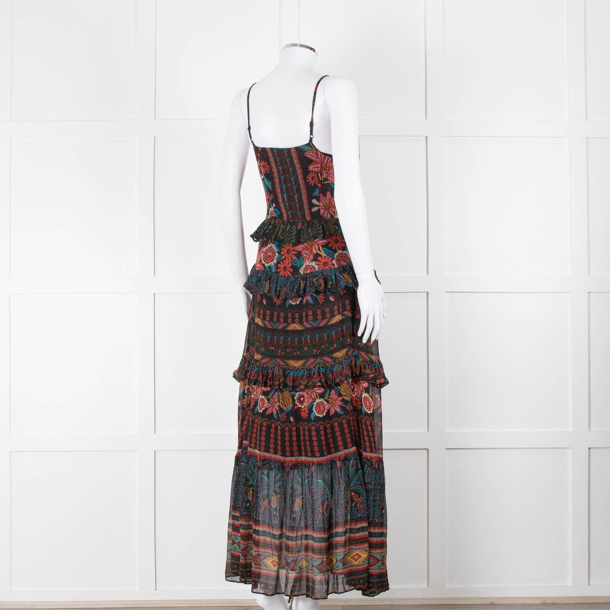 Farm Rio Fruit Paradise Tiered Maxi Dress