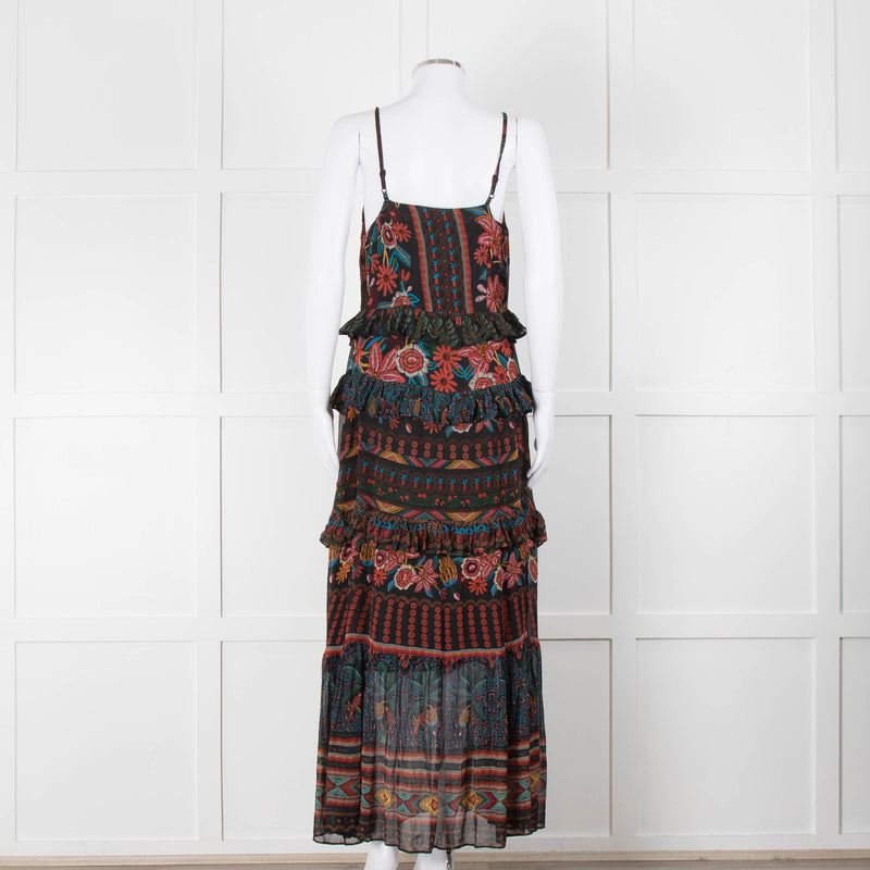 Farm Rio Fruit Paradise Tiered Maxi Dress