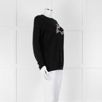 Bella Freud Black Wool Dog Motif Jumper