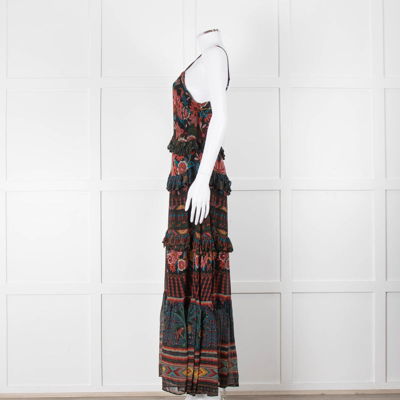 Farm Rio Fruit Paradise Tiered Maxi Dress