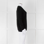 Bella Freud Black Wool Dog Motif Jumper