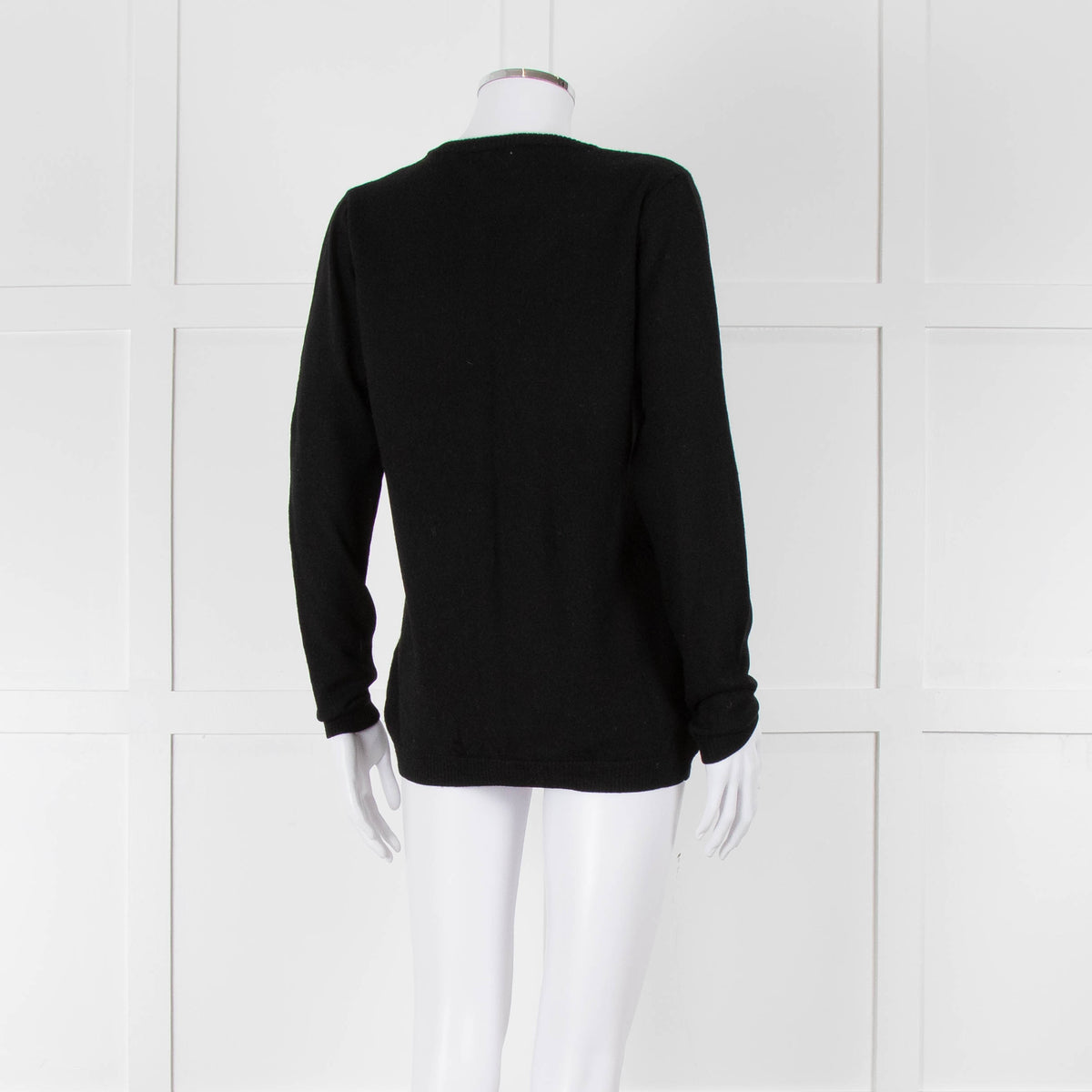 Bella Freud Black Wool Dog Motif Jumper