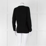 Bella Freud Black Wool Dog Motif Jumper
