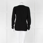Bella Freud Black Wool Dog Motif Jumper