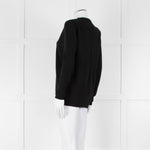 Bella Freud Black Wool Dog Motif Jumper