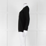 Bella Freud Black Wool Dog Motif Jumper