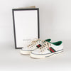 Gucci White/Red/Green Canvas Logo Trainers