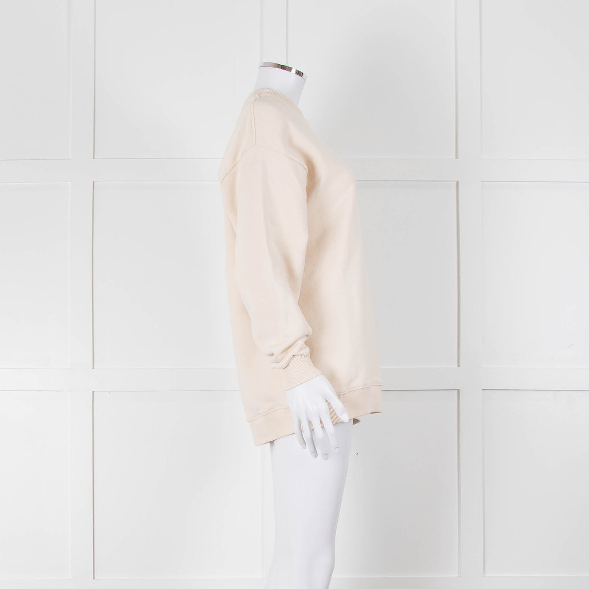 Acne Studios Cream Cross Stitch Embroidery Sweatshirt