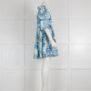 Emporio Sirenuse Blue Holiday Print Short Cotton Dress