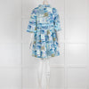 Emporio Sirenuse Blue Holiday Print Short Cotton Dress