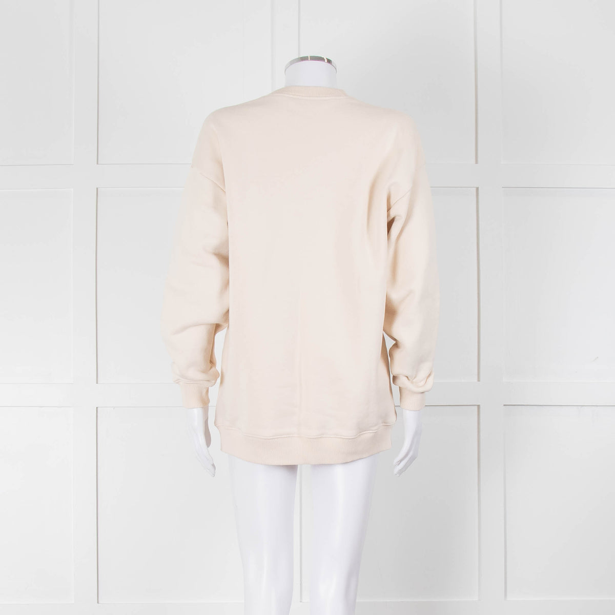 Acne Studios Cream Cross Stitch Embroidery Sweatshirt