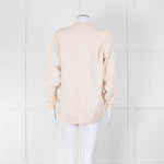 Acne Studios Cream Cross Stitch Embroidery Sweatshirt