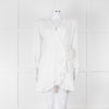 IRO White Linen Mix Wrap Dress