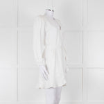 IRO White Linen Mix Wrap Dress