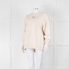 Acne Studios Cream Cross Stitch Embroidery Sweatshirt
