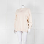 Acne Studios Cream Cross Stitch Embroidery Sweatshirt