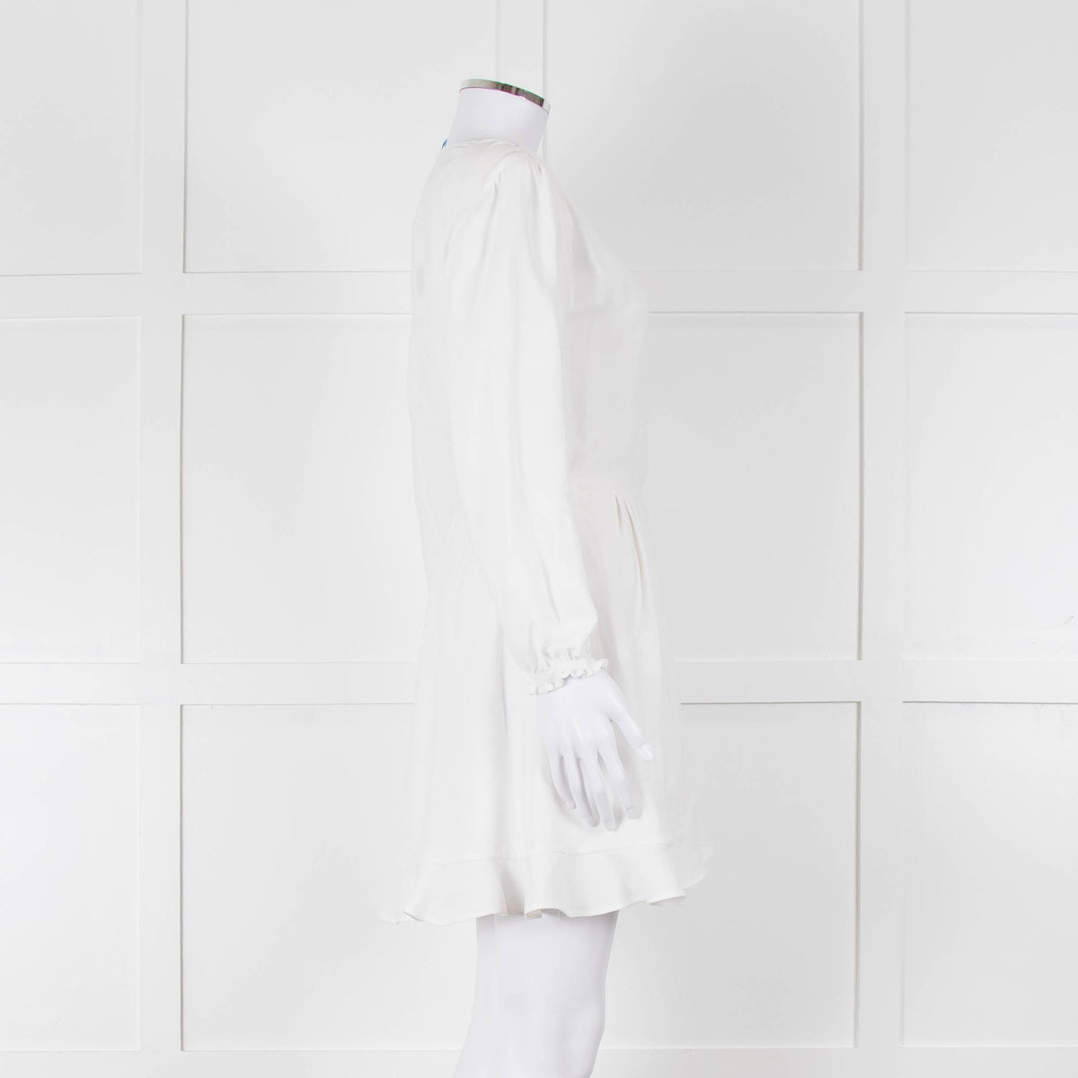 IRO White Linen Mix Wrap Dress