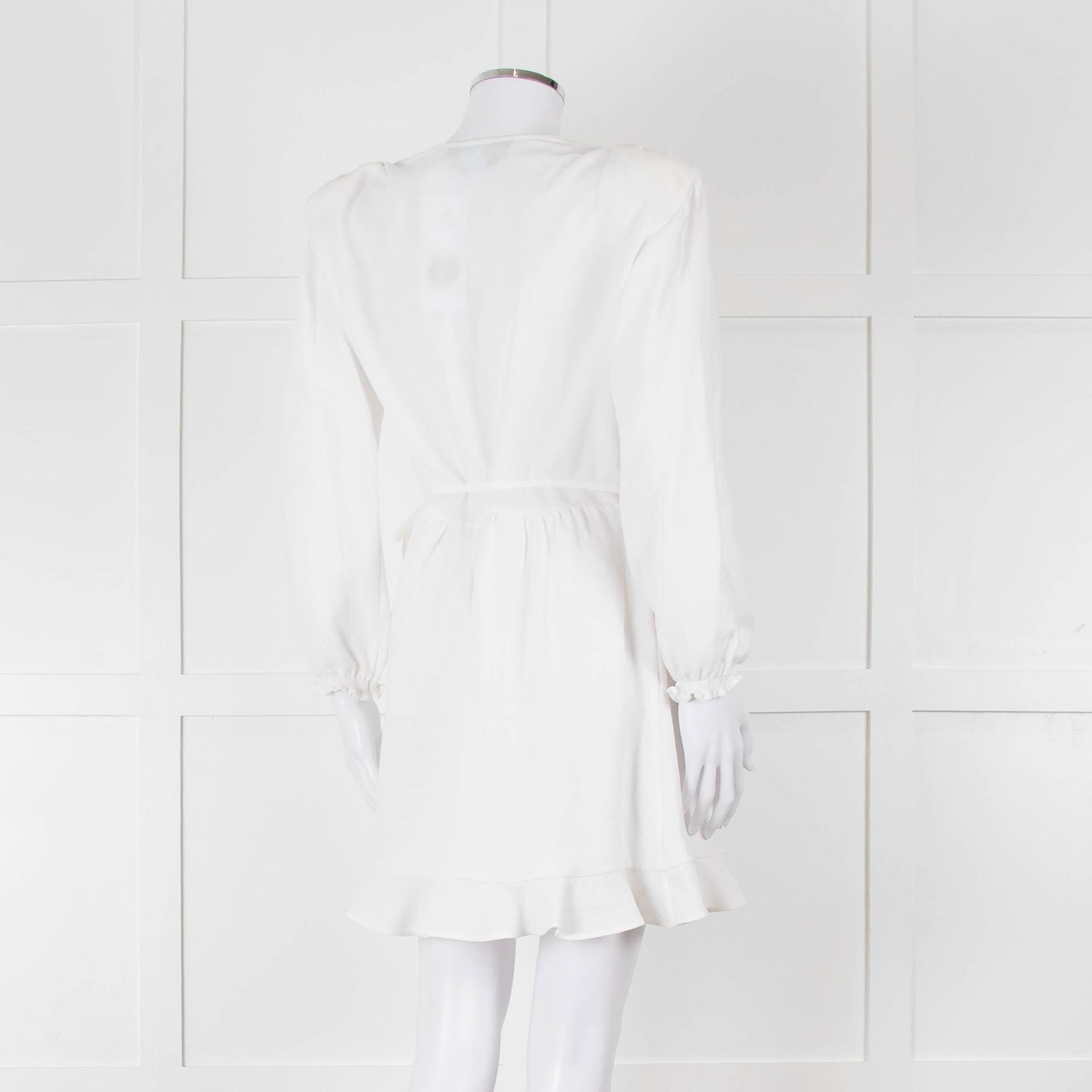 IRO White Linen Mix Wrap Dress