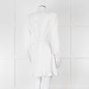 IRO White Linen Mix Wrap Dress