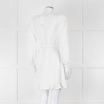 IRO White Linen Mix Wrap Dress