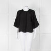 Day Birger et Mikkelson Black Raw Edge Short Sleeve Blouse