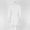 IRO White Linen Mix Wrap Dress