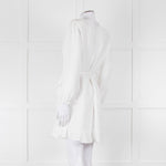 IRO White Linen Mix Wrap Dress