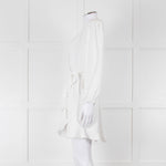 IRO White Linen Mix Wrap Dress