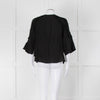Day Birger et Mikkelson Black Raw Edge Short Sleeve Blouse