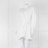 IRO White Linen Mix Wrap Dress