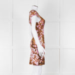 McQ Alexander McQueen Green and Lilac Cap Sleeve Shift Dress