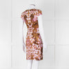 McQ Alexander McQueen Green and Lilac Cap Sleeve Shift Dress