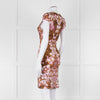 McQ Alexander McQueen Green and Lilac Cap Sleeve Shift Dress