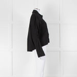 Reformation Black Cropped Boxy Shirt