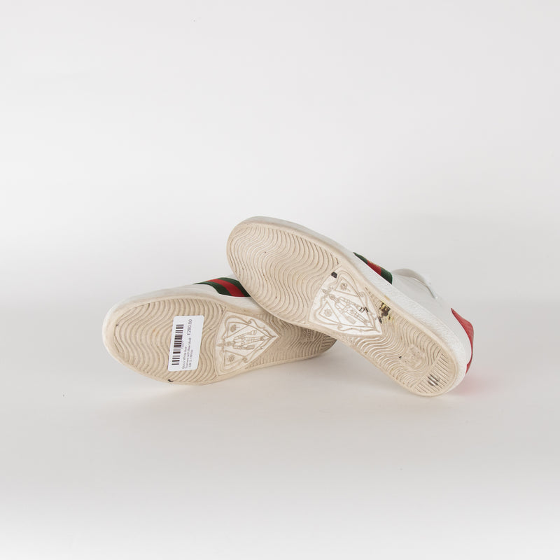 Gucci White Ace Trainers with Bee Motif
