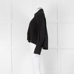 Reformation Black Cropped Boxy Shirt