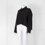 Reformation Black Cropped Boxy Shirt