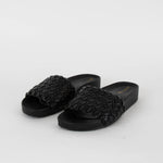 Cole Haan Black Braided Sliders