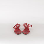 Jil Sander Papered Calf Cranberry Sandal