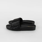 Cole Haan Black Braided Sliders