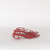 Jil Sander Papered Calf Cranberry Sandal