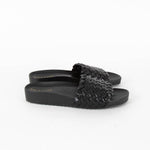 Cole Haan Black Braided Sliders