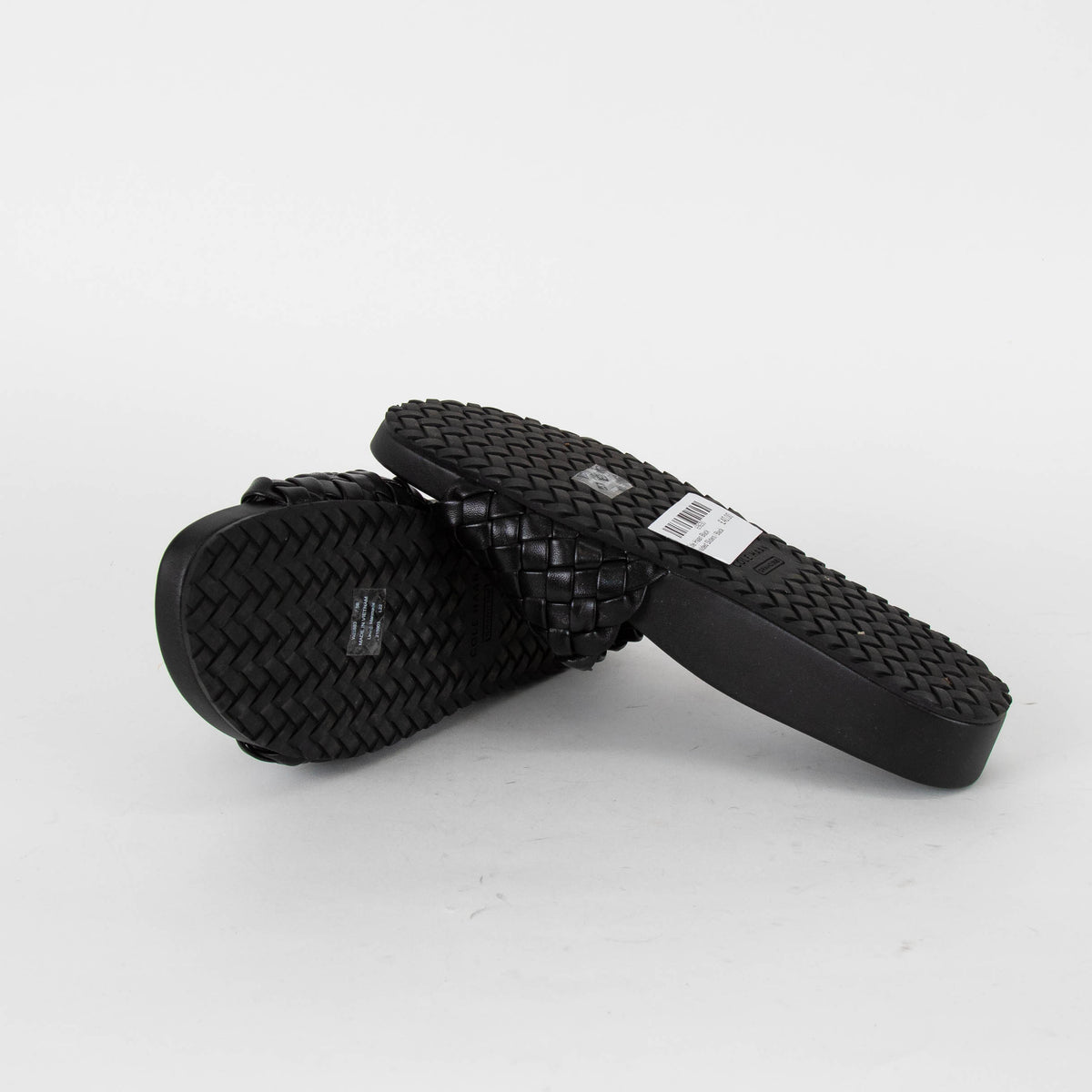 Cole Haan Black Braided Sliders